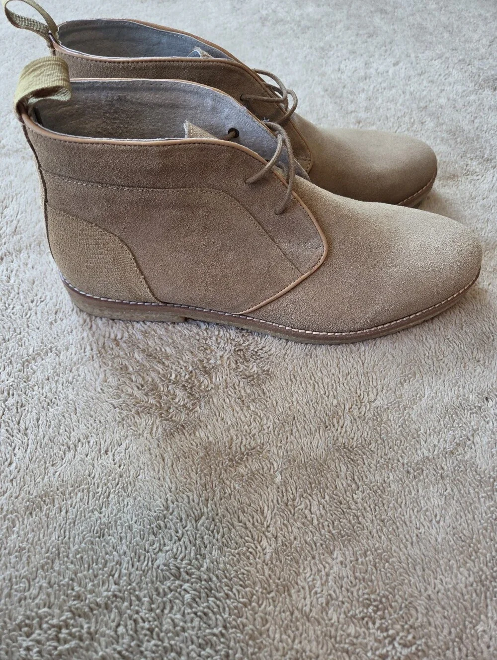 Topman Men's Light Tan Suede Chukka Boots - Picture 3 of 4